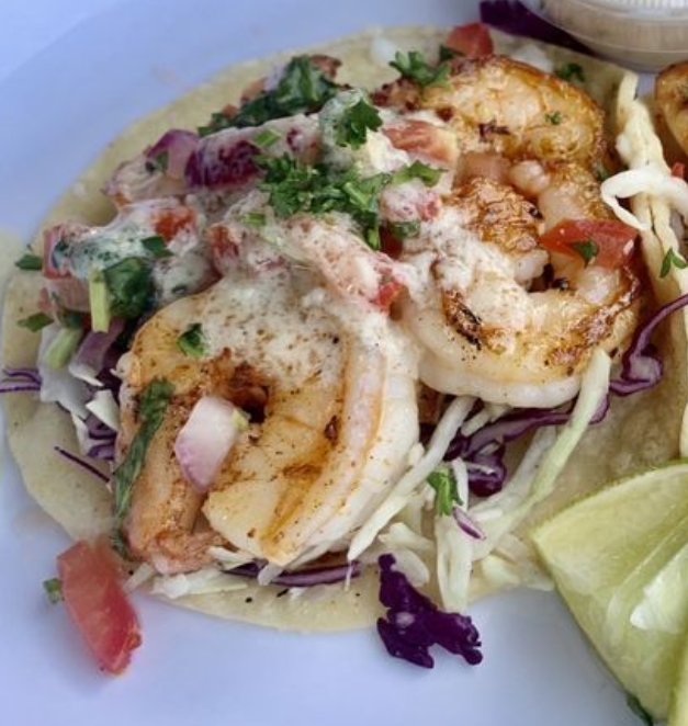 Order Grilled Shrimp Taco (single) food online from Off The Boat Fish Grill store, Tustin on bringmethat.com