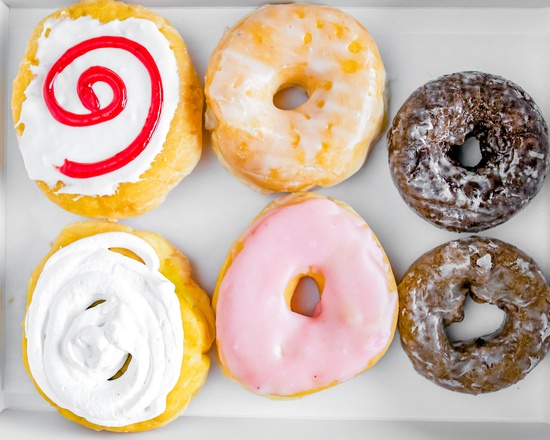 Order 1/2 Dozen Assorted Donuts food online from Jupiter Coffee & Donuts store, Fairfield on bringmethat.com