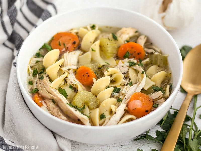 Order Chicken Noodle Soup - Soup food online from Deanna Pizza store, New Rochelle on bringmethat.com