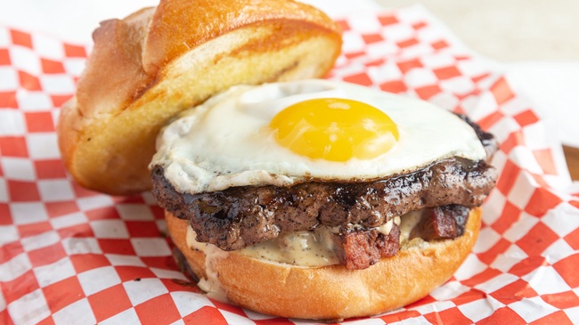 Order Brisket & Egg Burger food online from Smokehouse Bbq And Burgers store, Orem on bringmethat.com