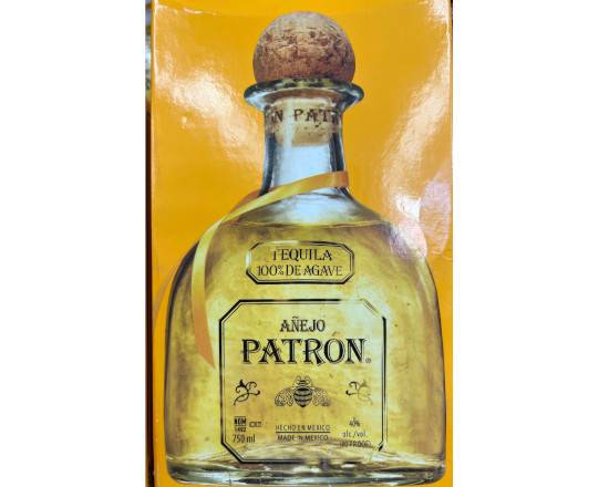 Order Patron Anejo 750 ml food online from Divine Wine and Spirits store, San Diego on bringmethat.com