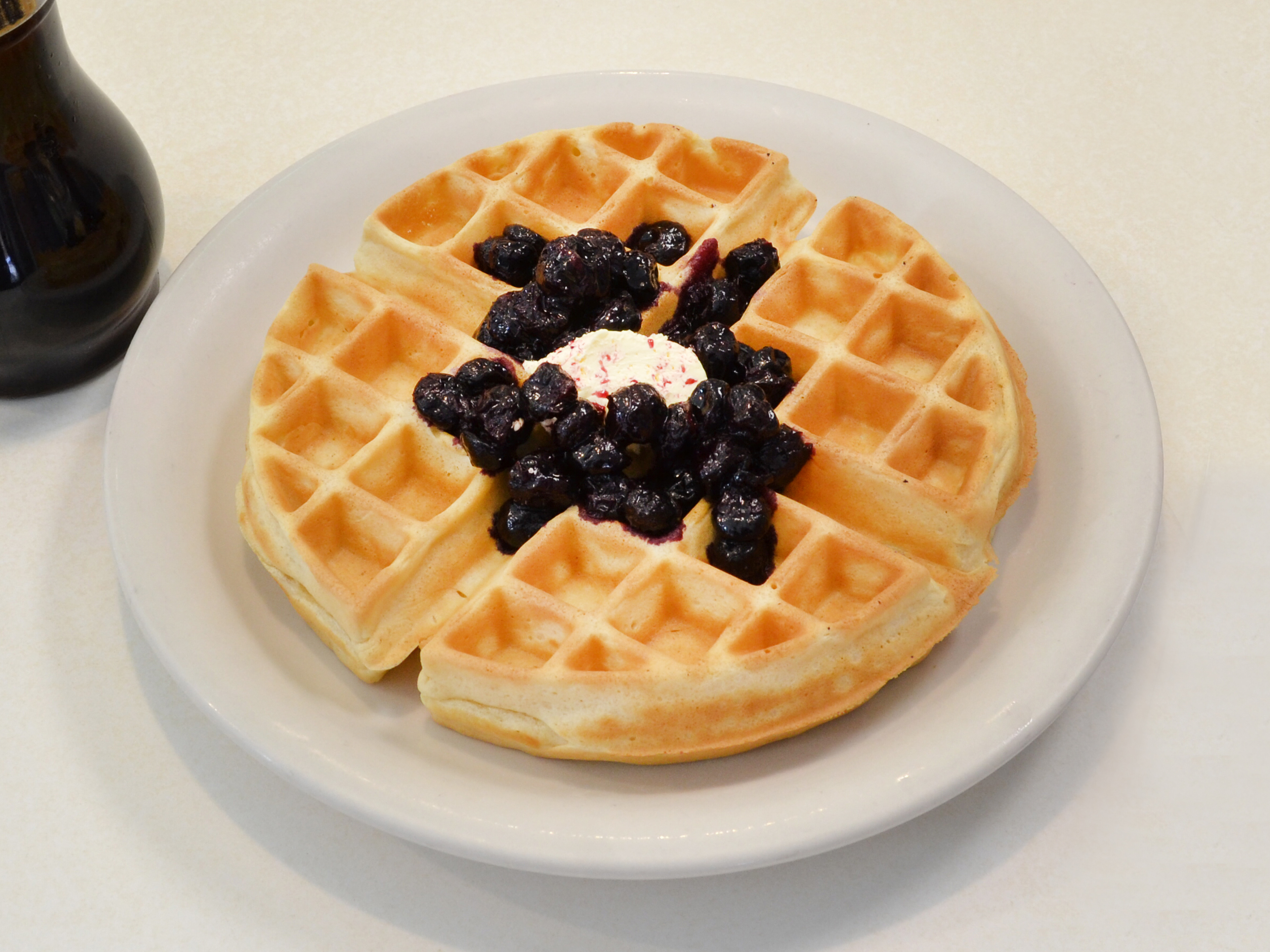 Order Belgian Malted Waffle food online from Merry Ann Diner store, Champaign on bringmethat.com