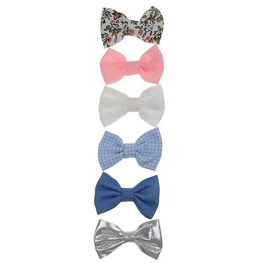 Order Capelli® 6-Piece Grosgrain Cover Mixed Fabric Box Bow Set food online from Bed Bath & Beyond store, Lancaster on bringmethat.com