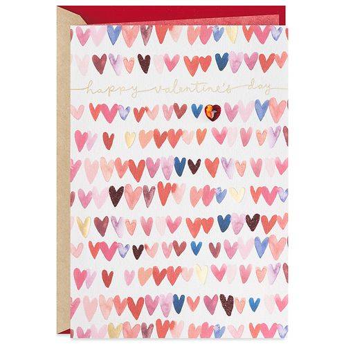 Order Hallmark Valentine's Day Card (Watercolor Hearts) S45 - 1.0 ea food online from Walgreens store, Charlotte on bringmethat.com