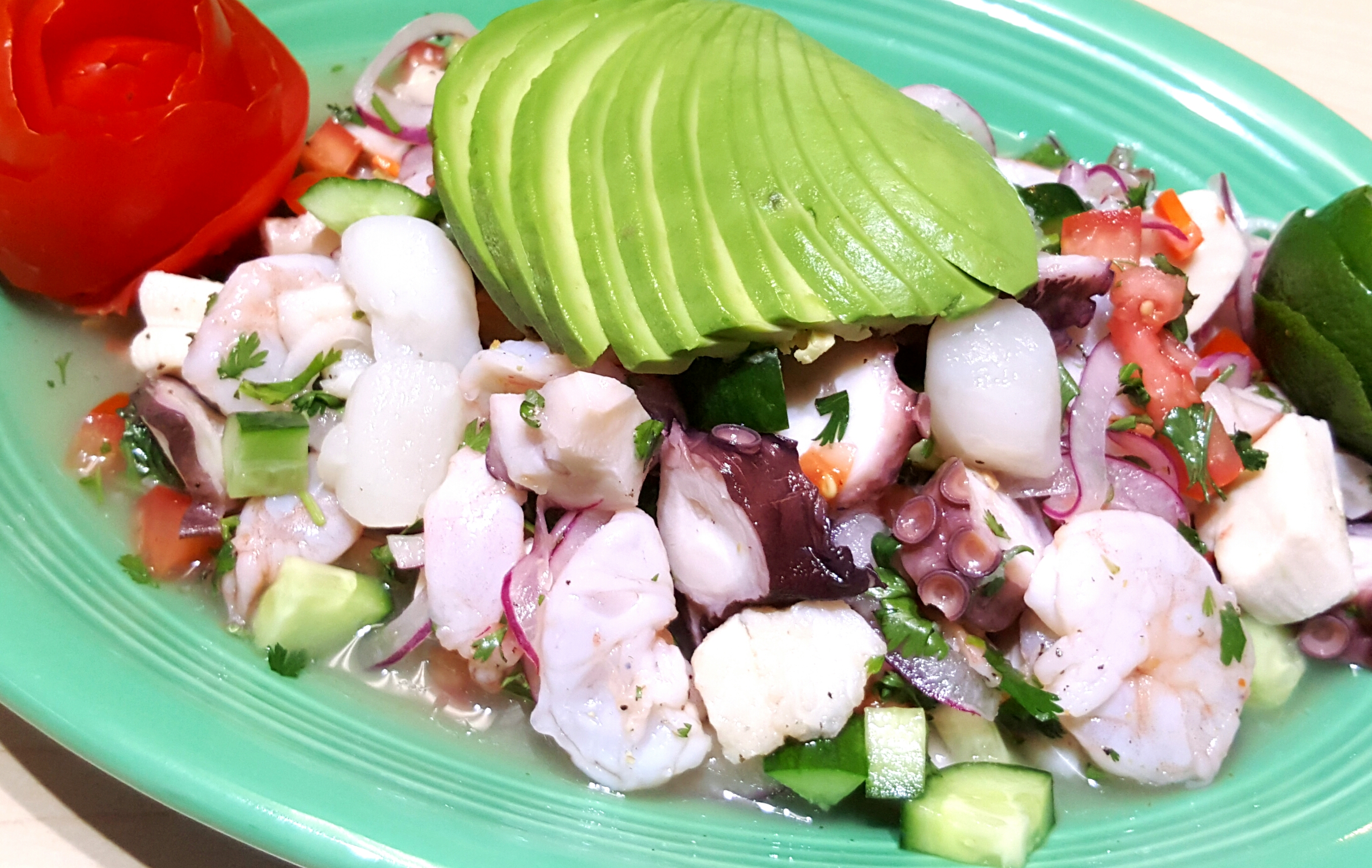 Order Campechanero Mix  Ceviche food online from Xalisco Bar & Grill store, Lancaster on bringmethat.com