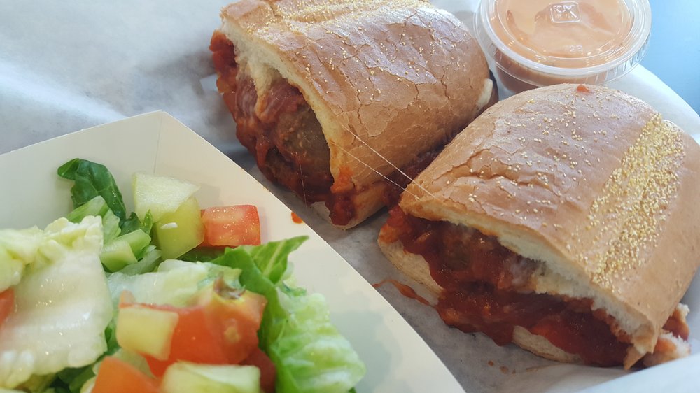 Order Meatball Parmigiana Sub food online from Cafe Artys II store, Newport Beach on bringmethat.com