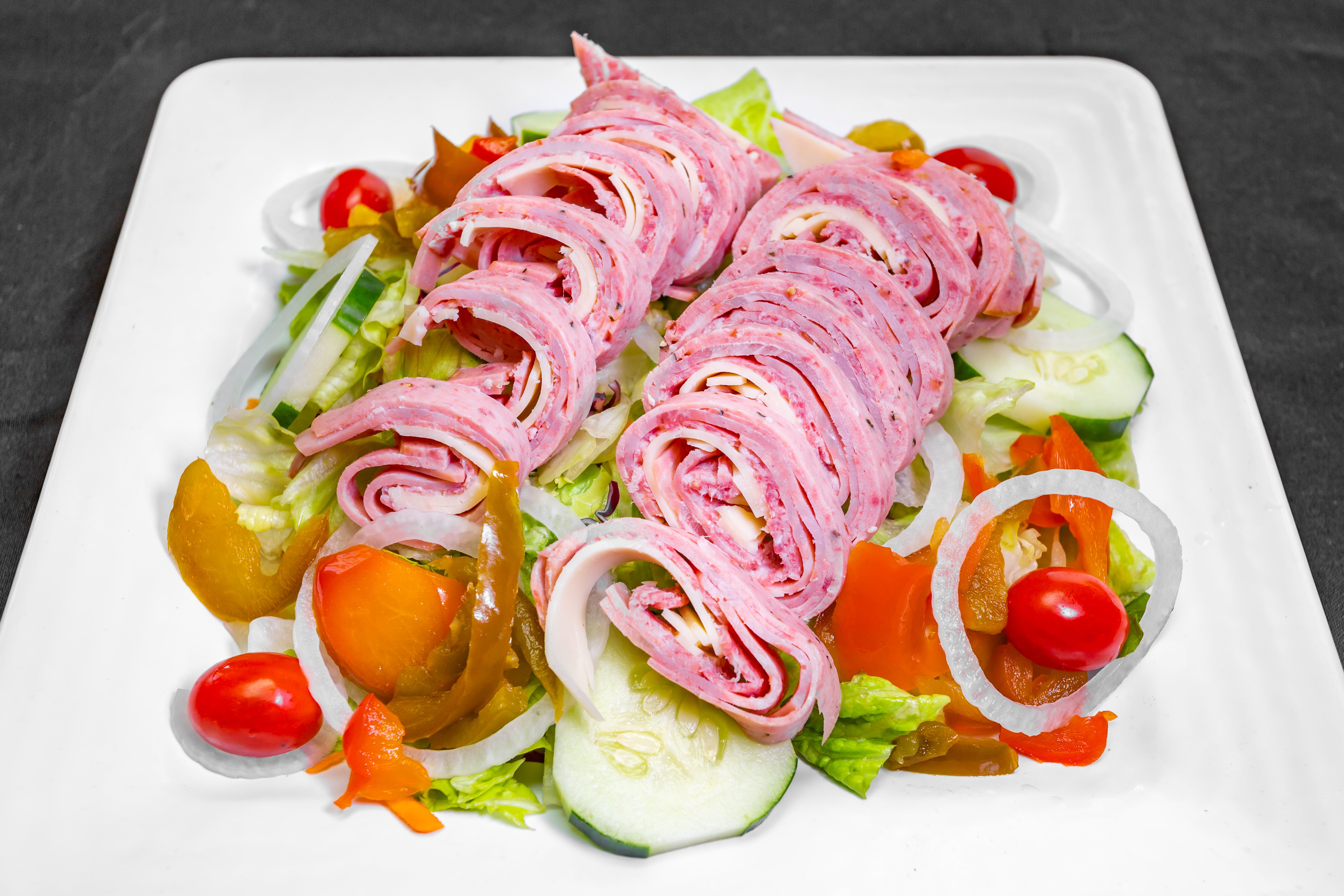 Order Antipasto Salad - Small food online from Mannino's Pizzeria & Italian Eatery store, Pottstown on bringmethat.com