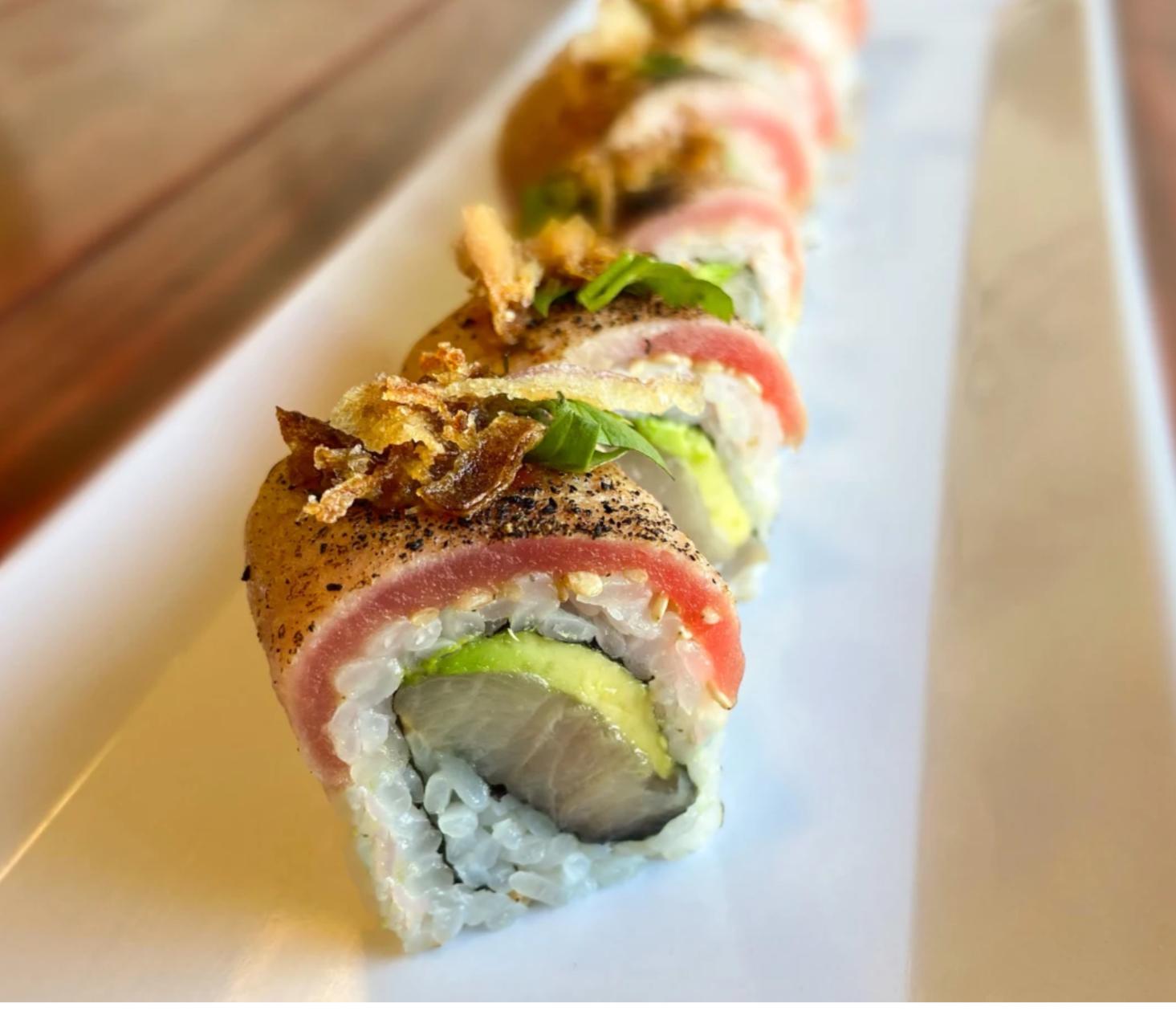 Order Paradise Roll food online from Meshuga 4 Sushi - W. Pico Blvd. store, Los Angeles on bringmethat.com