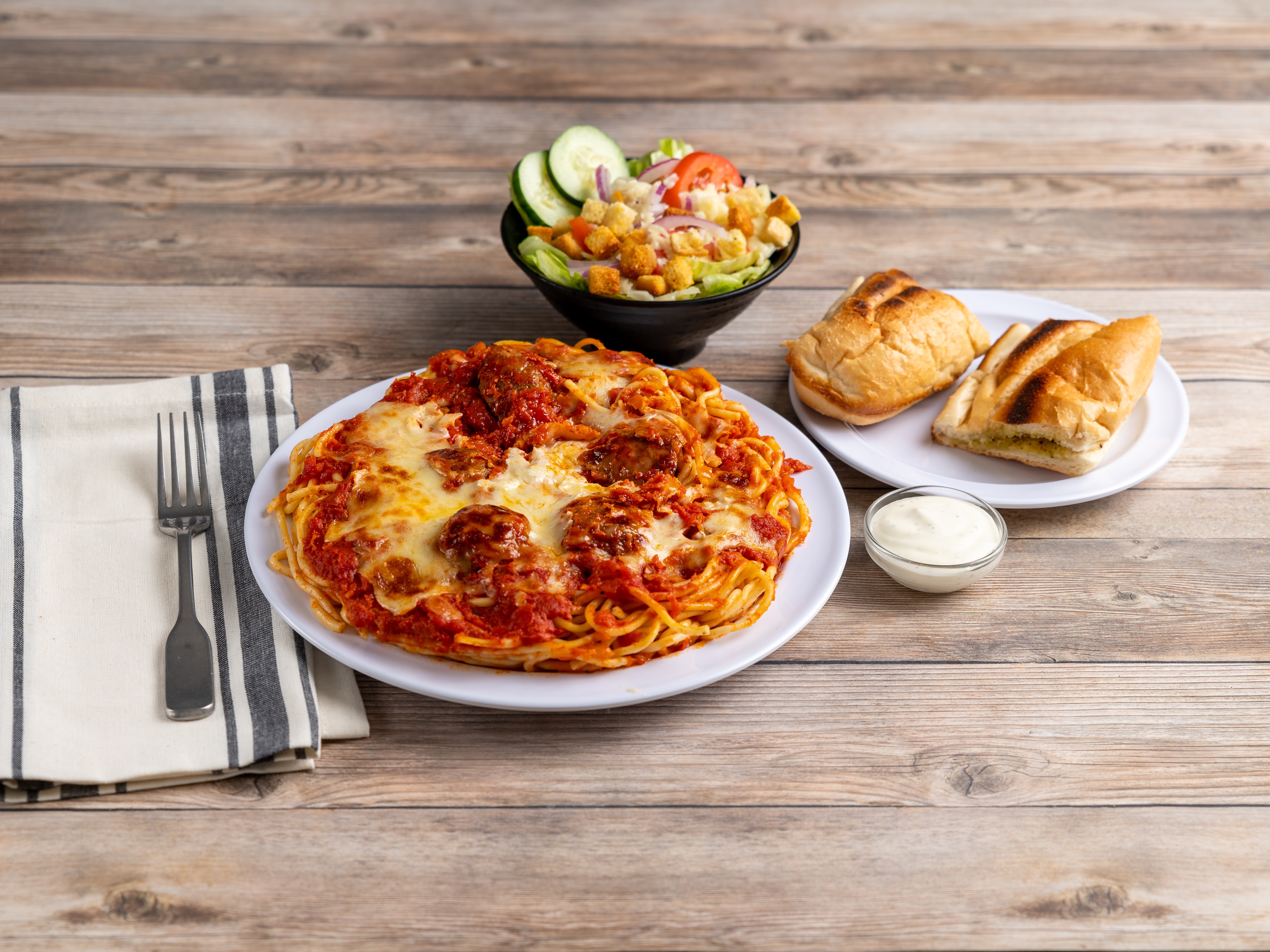 Order Spaghetti Dinner food online from Sals Pizza store, Virginia Beach on bringmethat.com