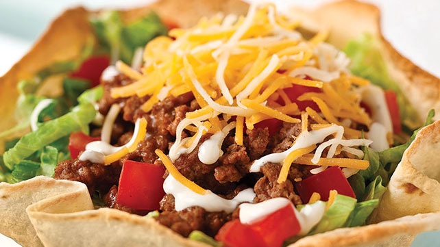 Order TACO SALAD food online from Maid-rite store, Ankeny on bringmethat.com