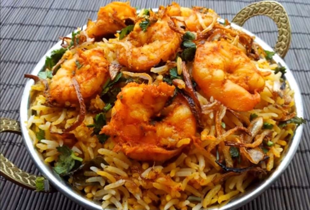 Order Shrimp Biryani food online from Minerva Indian Cuisine store, Gaithersburg on bringmethat.com