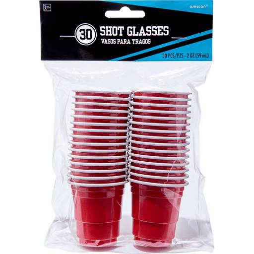 Order Amscan 2oz Red Shot Glass 30 Count (30 PACK) 113675 food online from Bevmo! store, Chico on bringmethat.com