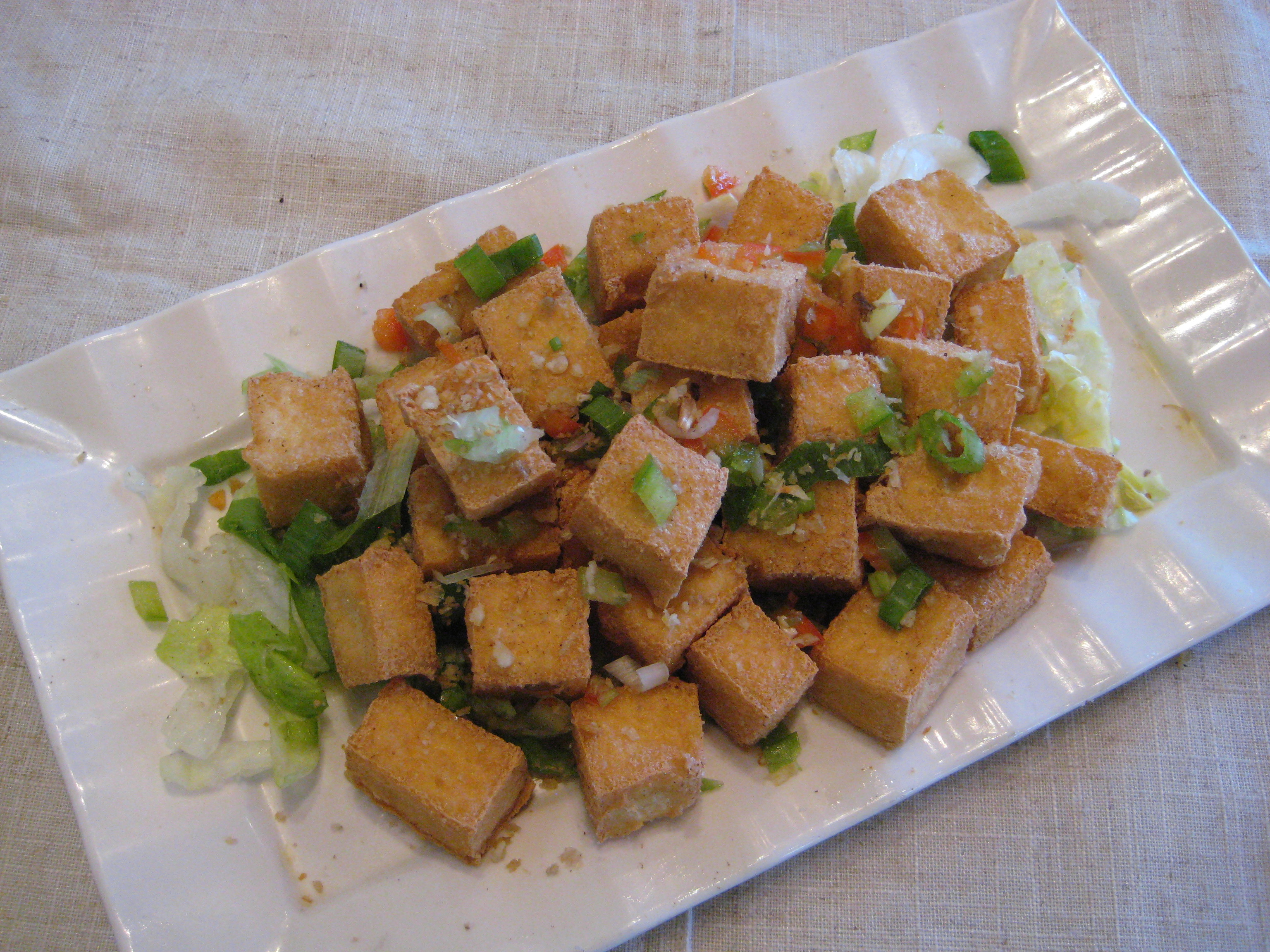 Order Spicy Salt and Pepper Tofu 椒鹽豆腐 food online from Street Food Cafe store, San Mateo on bringmethat.com