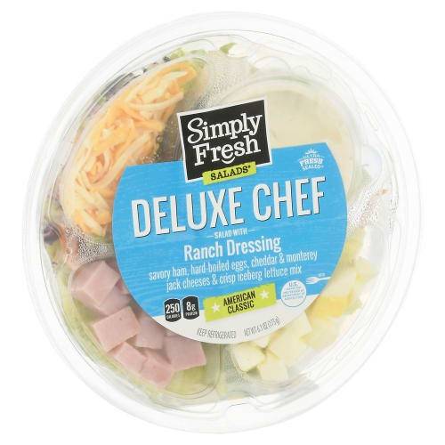 Order Simply Fresh · Deluxe Chef Salad with Ranch Dressing (6.1 oz) food online from Albertsons store, Lake Havasu City on bringmethat.com