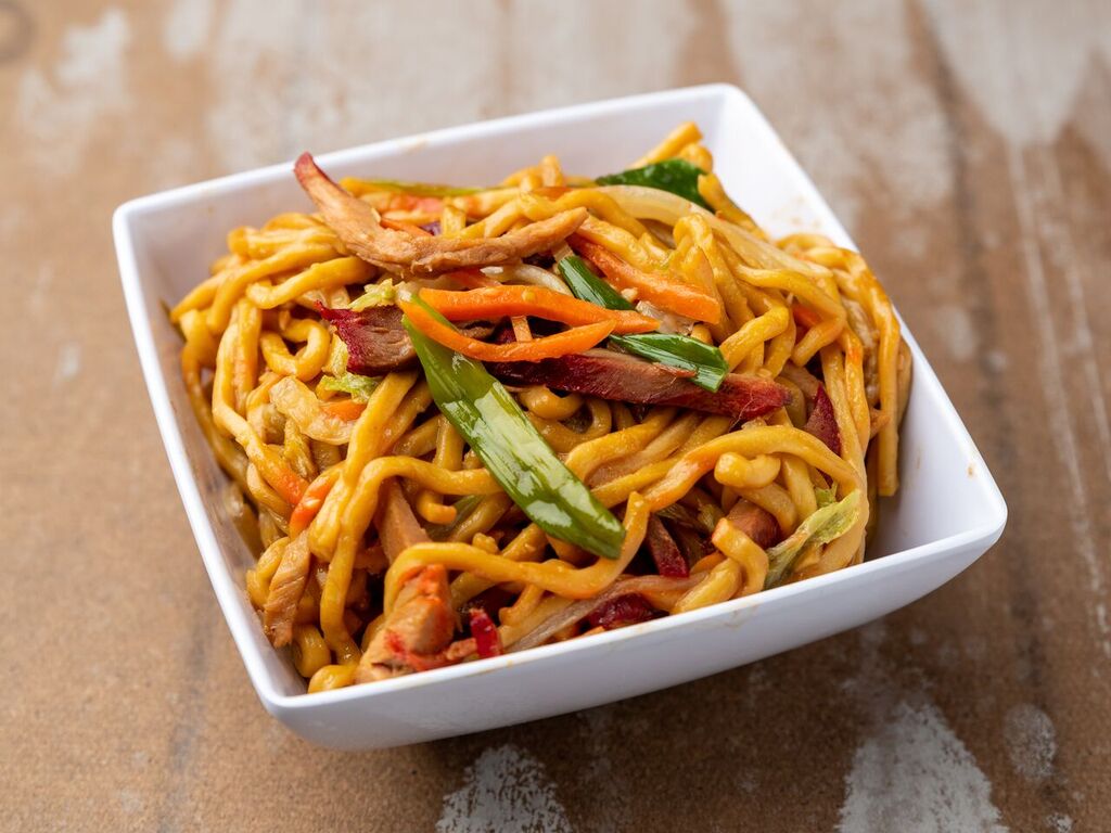 Order 31. Pork Lo Mein food online from Taste of China store, Madison on bringmethat.com