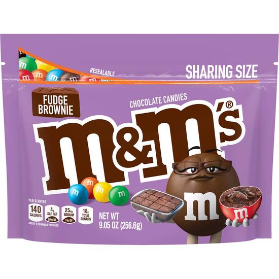 Order M&M'S Fudge Brownie Sharing Size Chocolate Candy, 9.05 OZ Stand Up Bag food online from Cvs store, ARCADIA on bringmethat.com