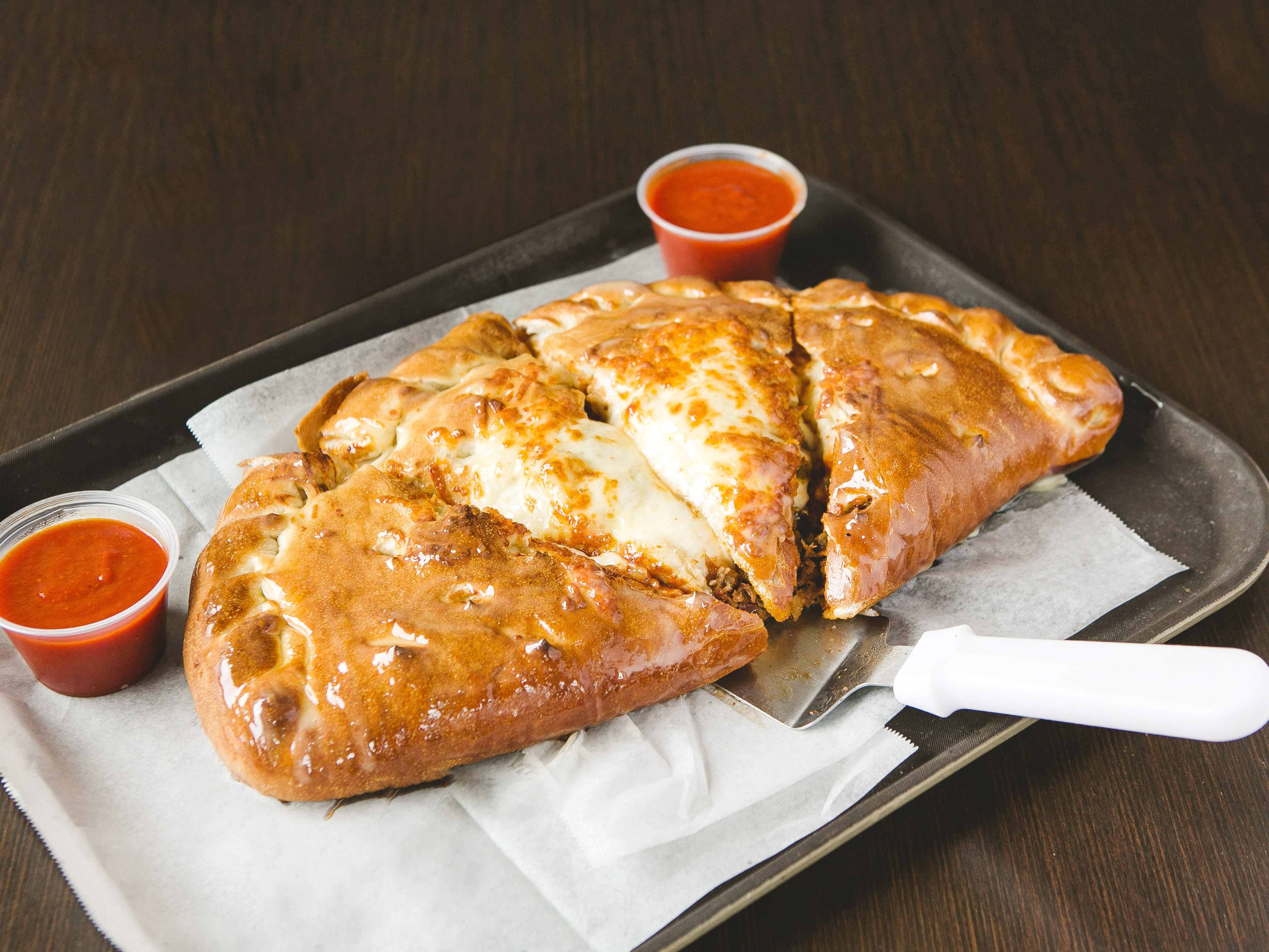 Order Steak Stromboli food online from Pats Pizzaria Brookhaven Inc store, Brookhaven on bringmethat.com