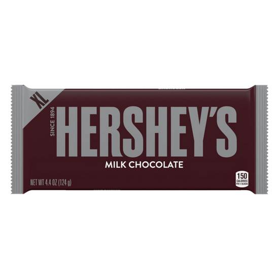 Order HERSHEYS XL Milk Chocolate Bar 4.4oz food online from Caseys Carry Out Pizza store, West Des Moines on bringmethat.com