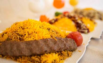 Order Green Beans and Tomato Rice w/ Koobideh Kabob food online from Healthy Grill store, Escondido on bringmethat.com