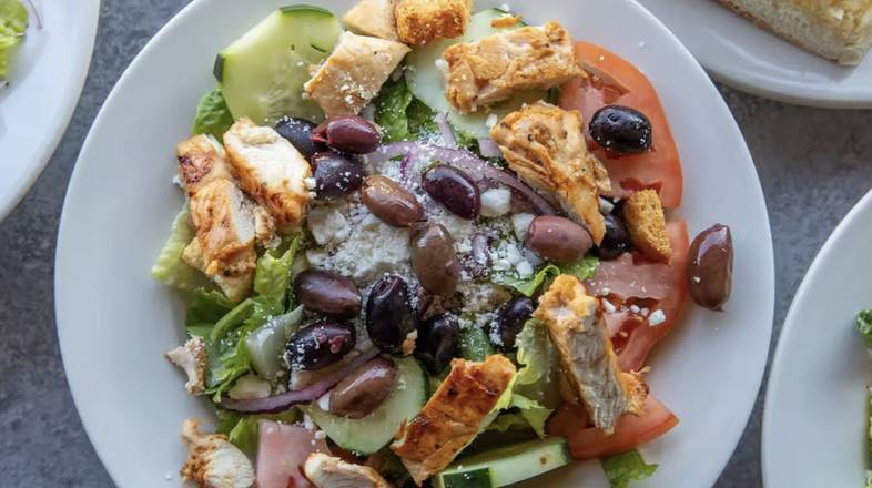 Order Chicken Greek Salad (Single) food online from Comella store, Belmont on bringmethat.com