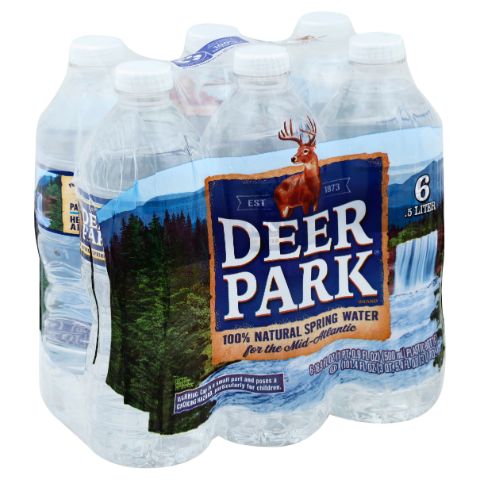 Order DEER PARK 100% Natural Spring Water 6 Pack 16.9oz food online from 7-Eleven store, Concord on bringmethat.com