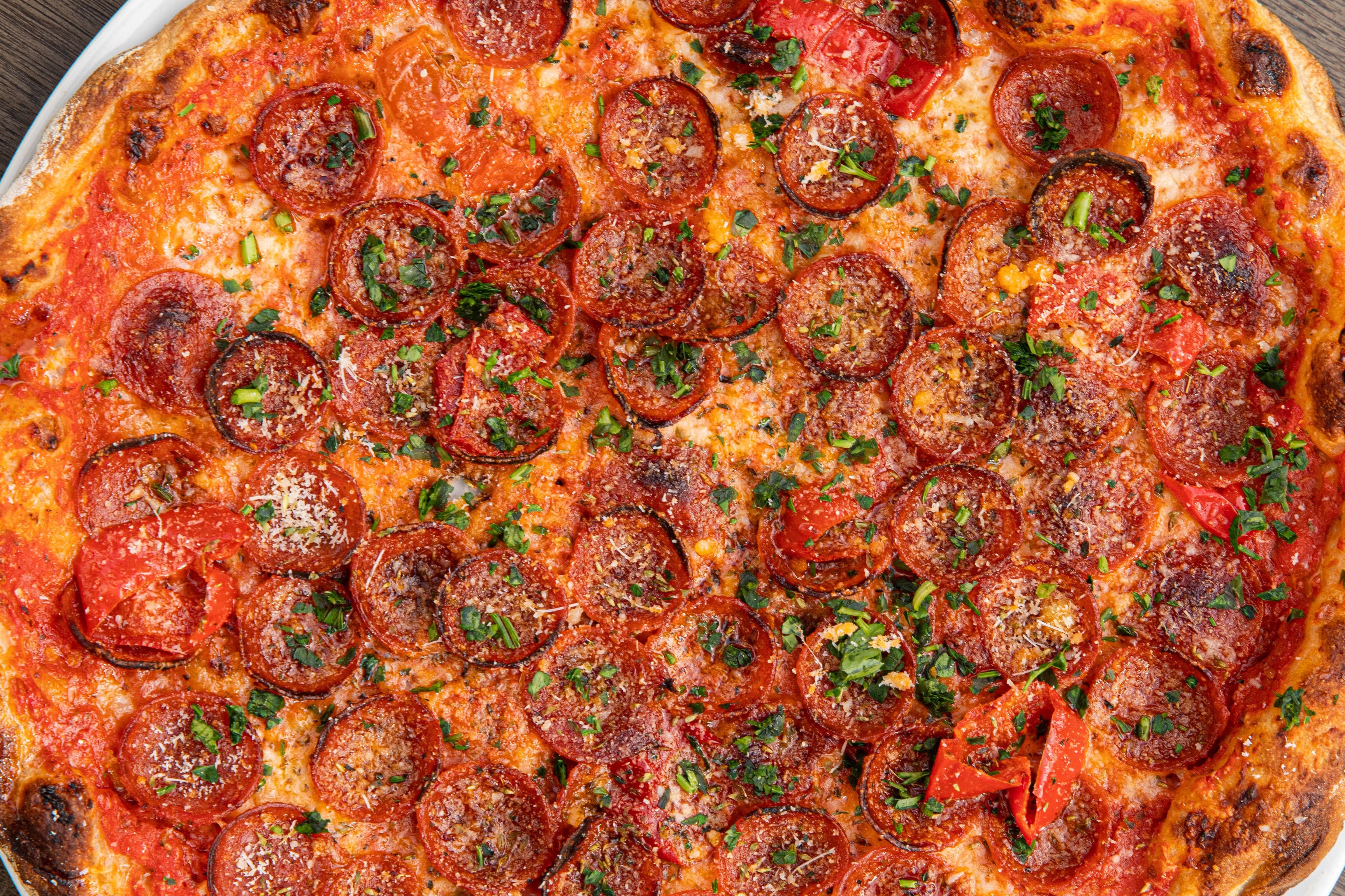 Order Charred Pepperoni food online from Pizzeria Portofino store, Chicago on bringmethat.com