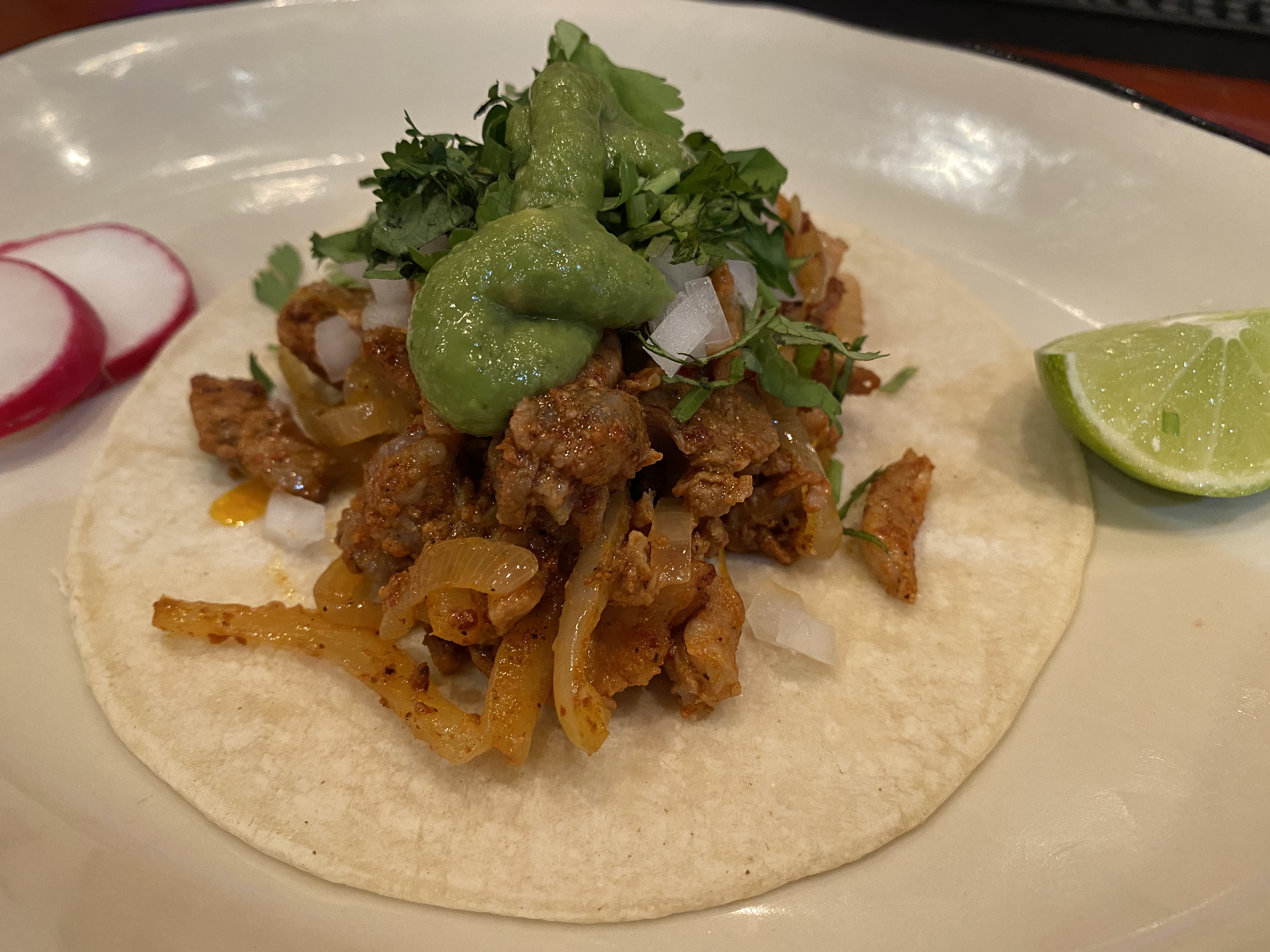 Order  Carne Enchilada Taco food online from Puebla Seafood store, Jackson Heights on bringmethat.com