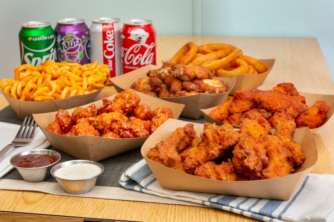 Order Bone-in Wings with 4 Flavors Pack food online from Wingmen store, Roswell on bringmethat.com