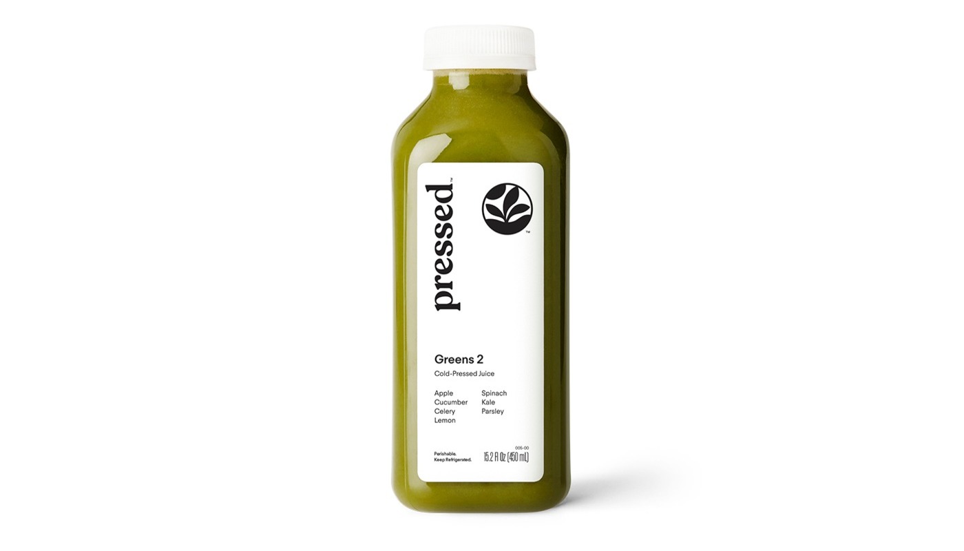 Order Greens 2 | Apple Lemon Kale Juice food online from Pressed store, Los Angeles on bringmethat.com