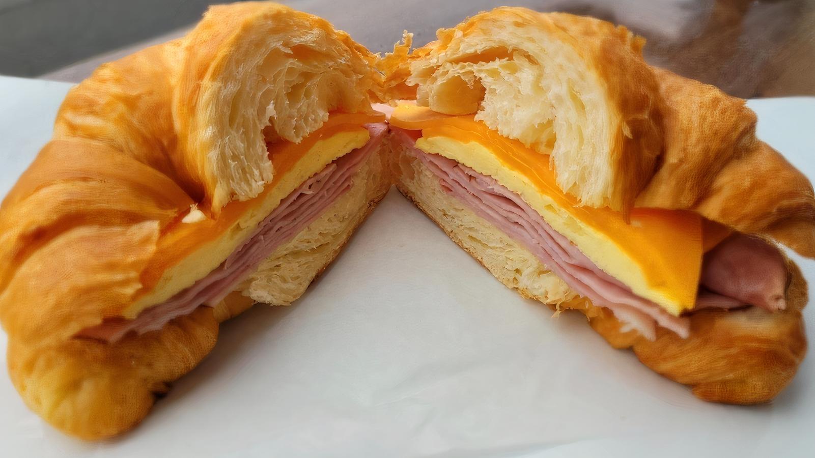 Order Ham Breakfast Sandwich food online from New Brew Cafe store, North Highlands on bringmethat.com