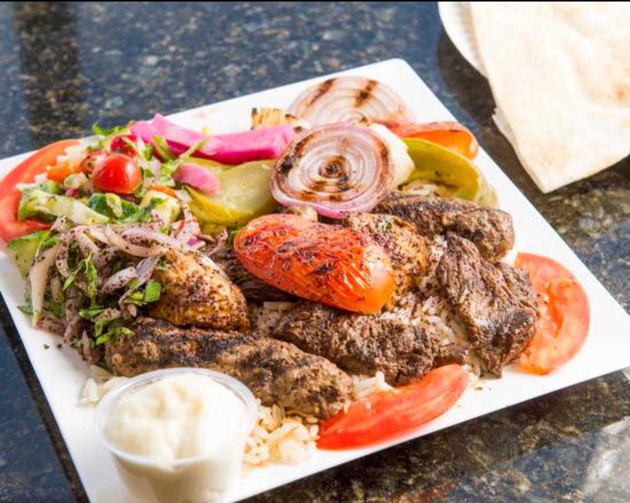 Order Mixed Grill Plate food online from Nour Cafe store, Revere on bringmethat.com