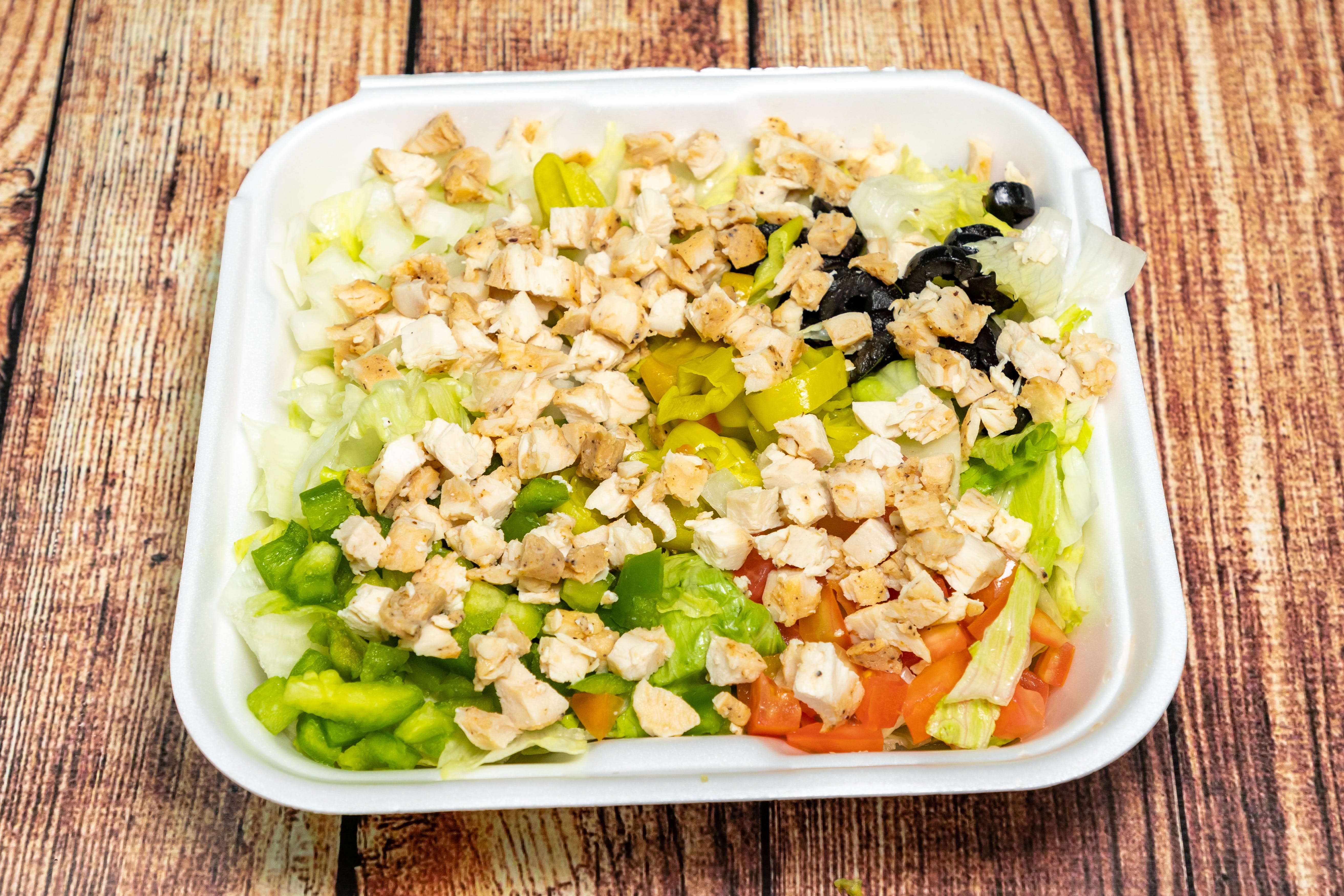 Order Chicken Salad - Small food online from Big T's Pizza store, Rialto on bringmethat.com
