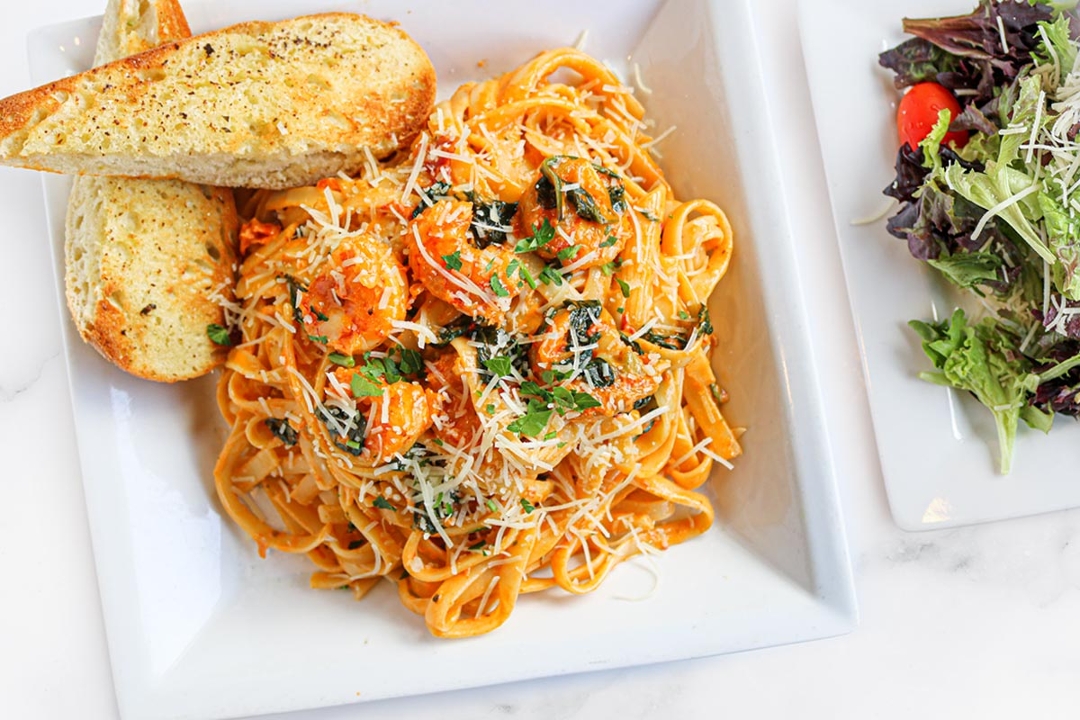 Order Shrimp Capri Pasta Entree food online from Cafe Express store, Houston on bringmethat.com
