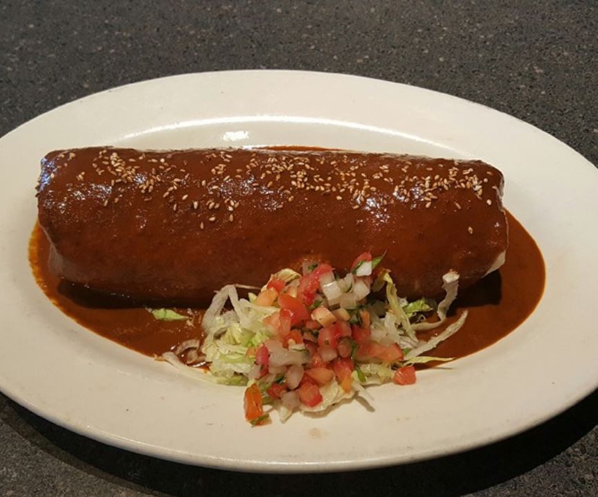 Order Chicken Mole Burrito food online from Cafe Salsa store, Cotati on bringmethat.com