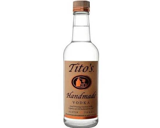 Order  Tito's Handmade Vodka - 375 Ml ( 40.0 % ABV ) food online from Starway Liquor store, Bell Gardens on bringmethat.com