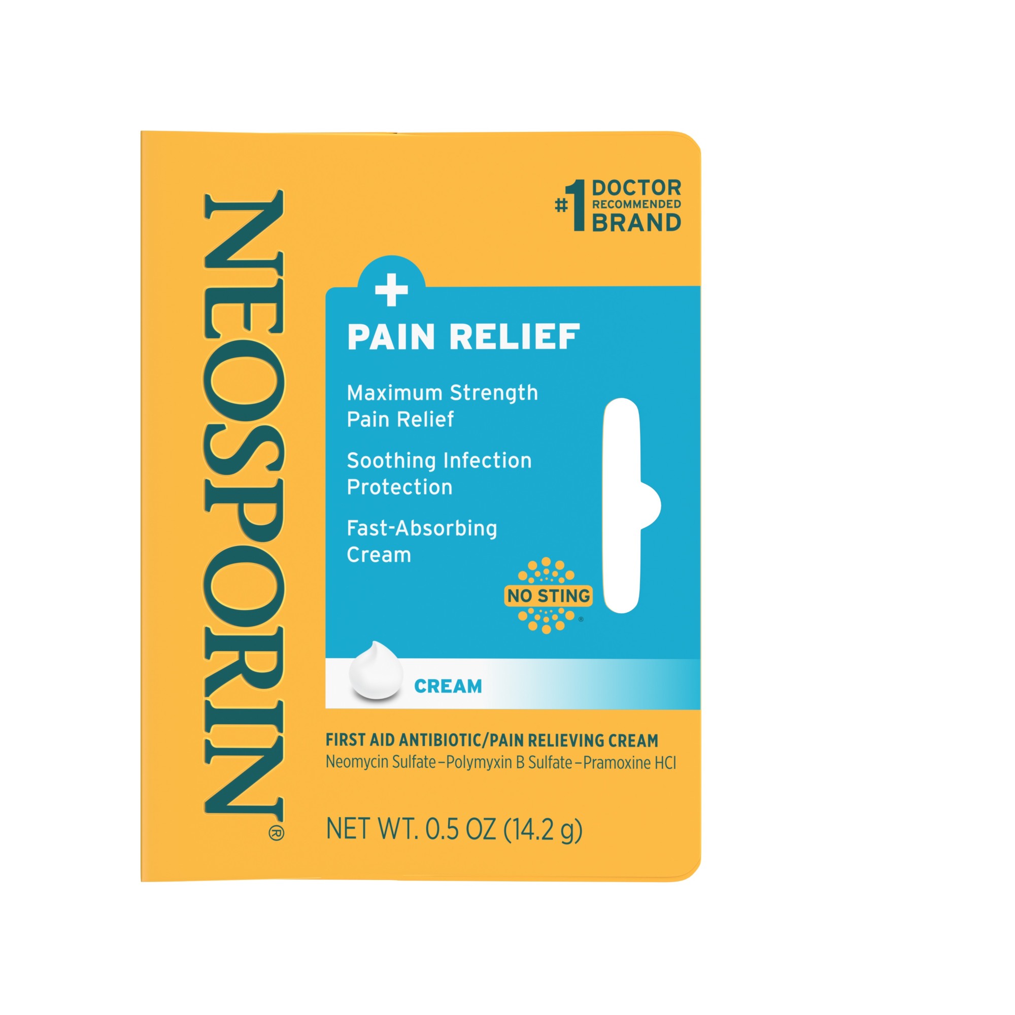 Order Neosporin + Pain Relief Dual Action First Aid - Antibiotic Cream, 0.5 oz food online from Rite Aid store, SUFFOLK on bringmethat.com
