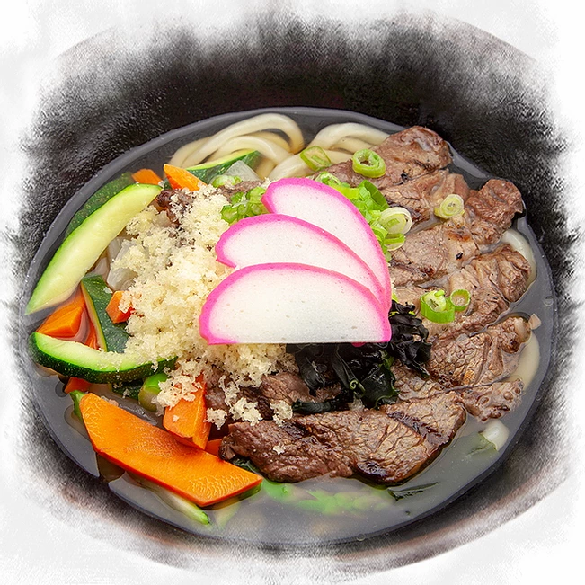 Order Beef Udon food online from Roppongi Sushi store, Livermore on bringmethat.com