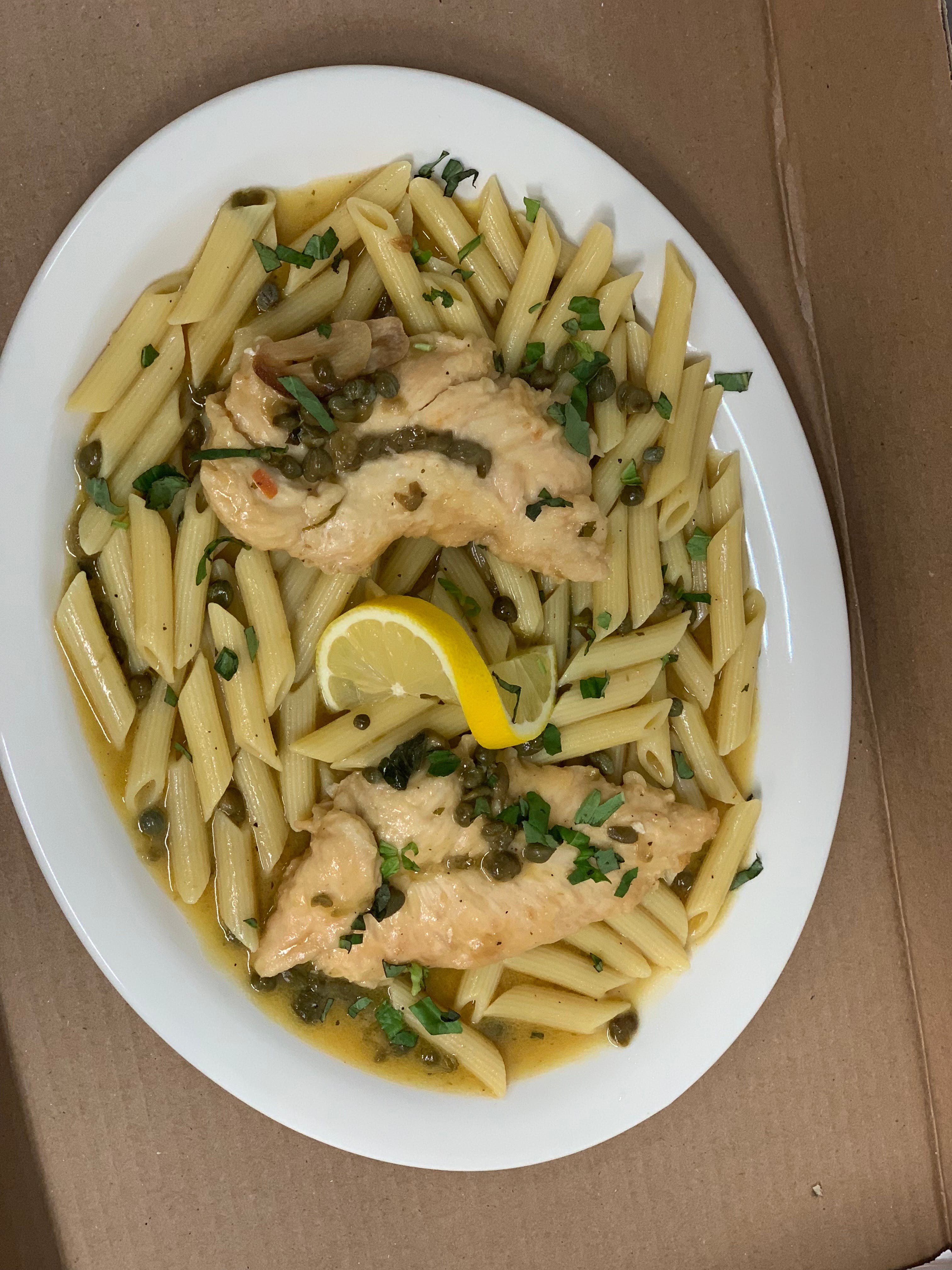 Order Chicken Di Piccata - Chicken Dinners food online from Fratelli's Italian Pizza & Family Restaurant store, Conyngham on bringmethat.com