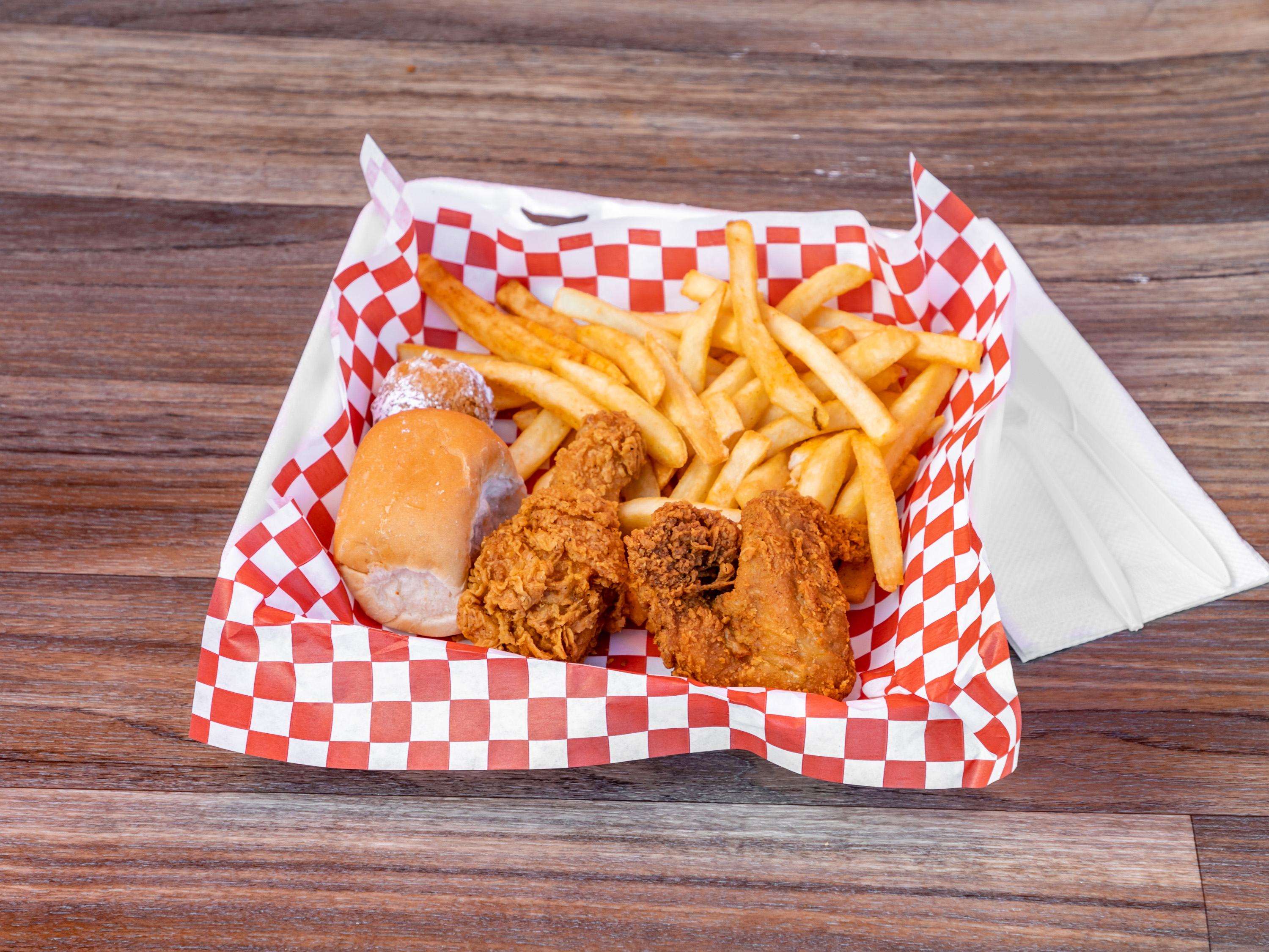 Order 2 Piece Chicken Lunch Special food online from Charlie Famous Fried Chicken store, Los Angeles on bringmethat.com