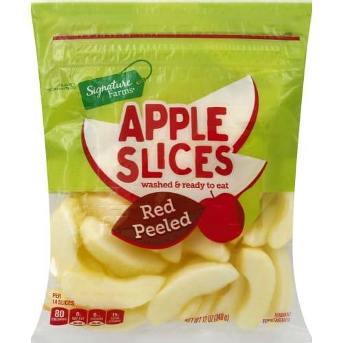 Order Signature Farms · Red Peeled Apple Slices (12 oz) food online from Vons store, Redondo Beach on bringmethat.com