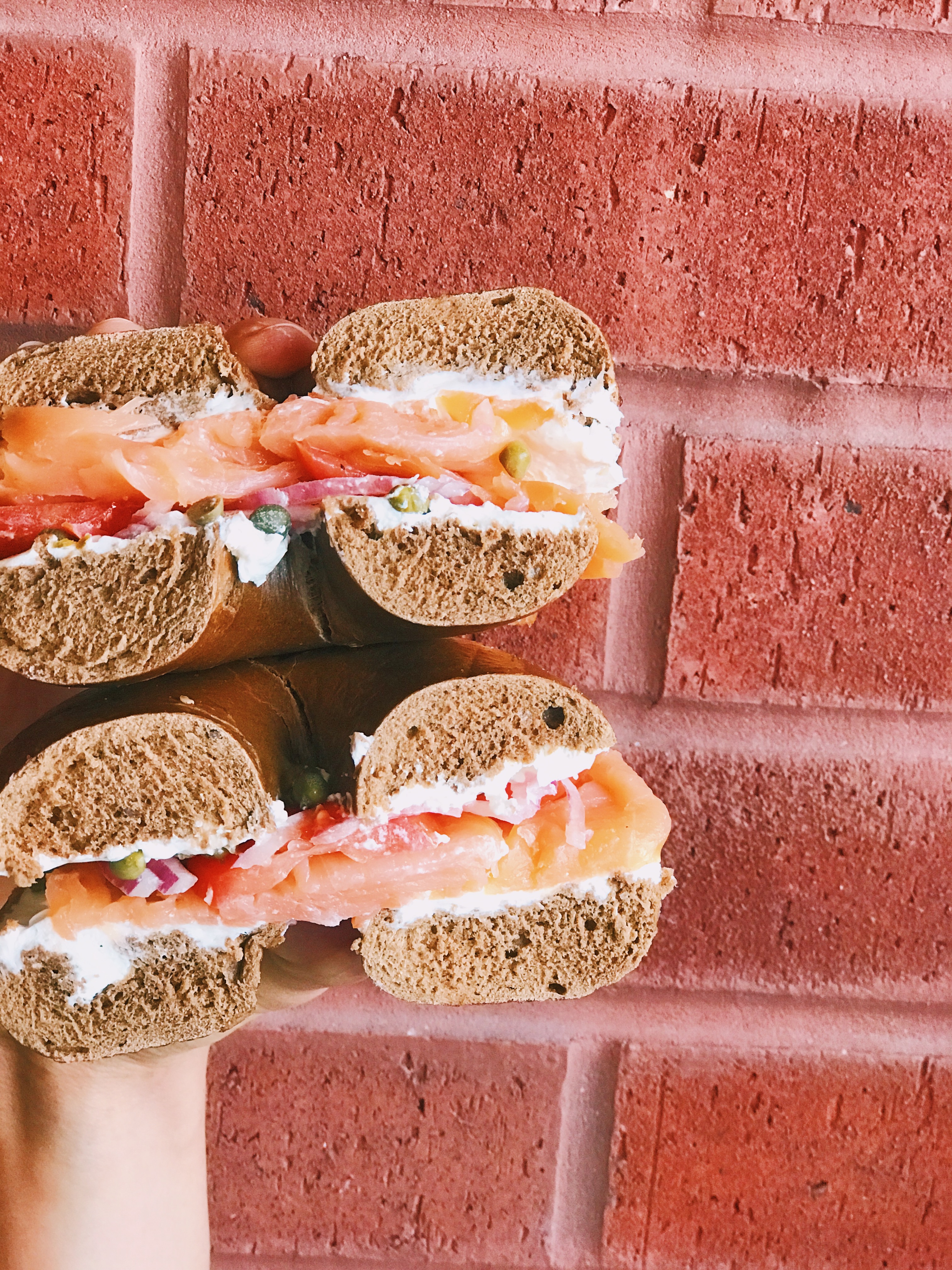 Order Lox, Bagel and Cream Cheese Sandwich Lunch food online from Bagels & Joe store, Lincoln on bringmethat.com
