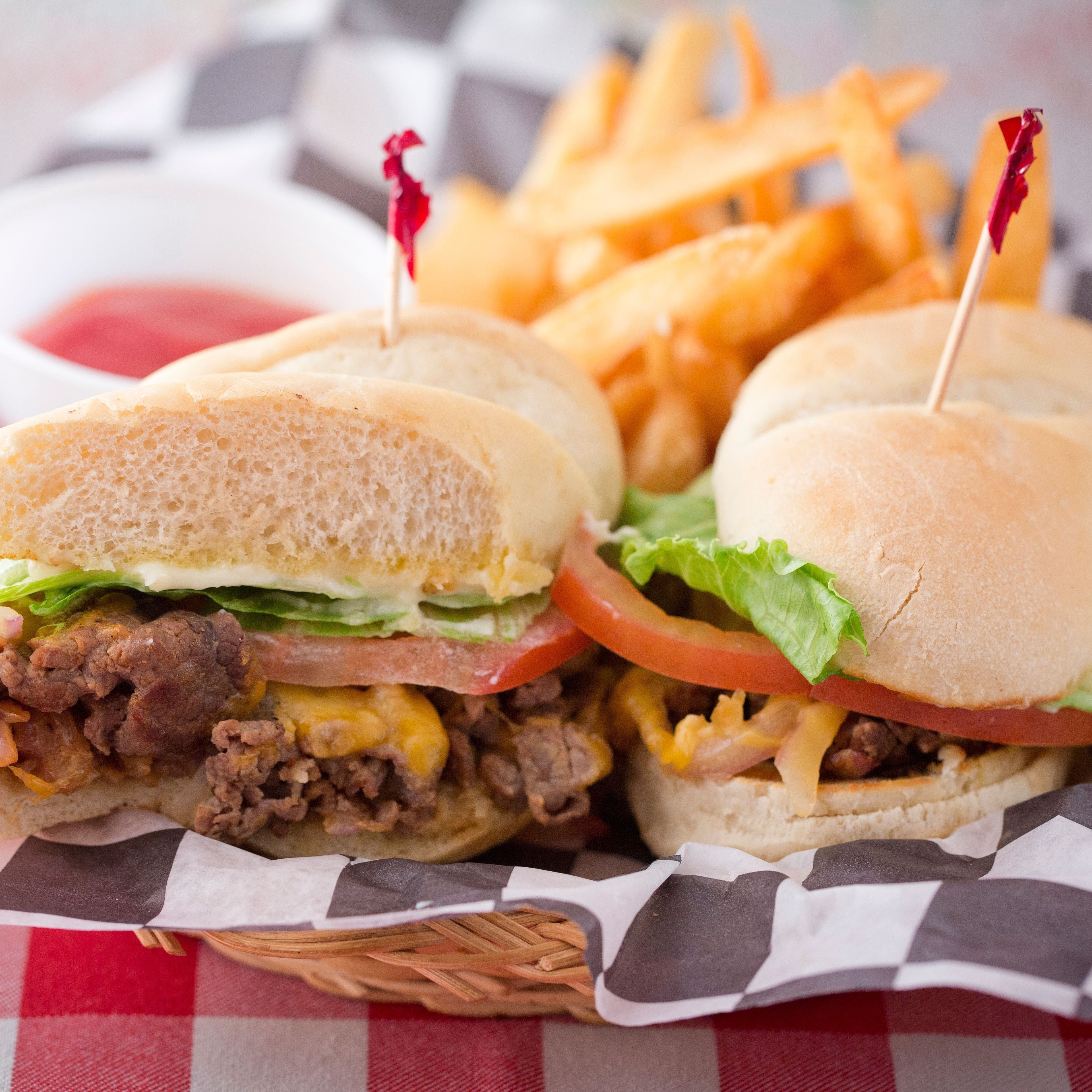 Order South Philly Cheesesteak Sandwich food online from Huey's Cordova store, Cordova on bringmethat.com