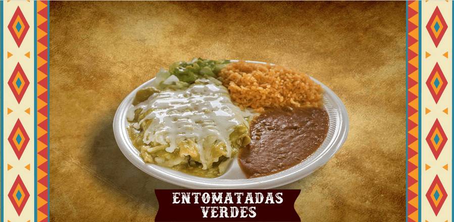 Order Entomatadas Verdes Plate food online from El Venado store, Laredo on bringmethat.com