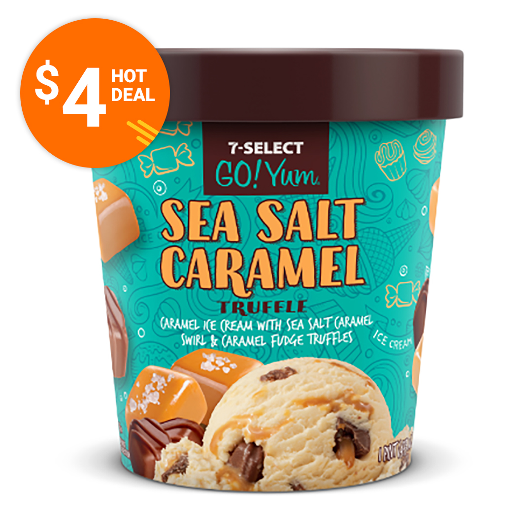 Order 7-Select GoYum Sea Salt Caramel Pint food online from 7-Eleven store, Chicago on bringmethat.com
