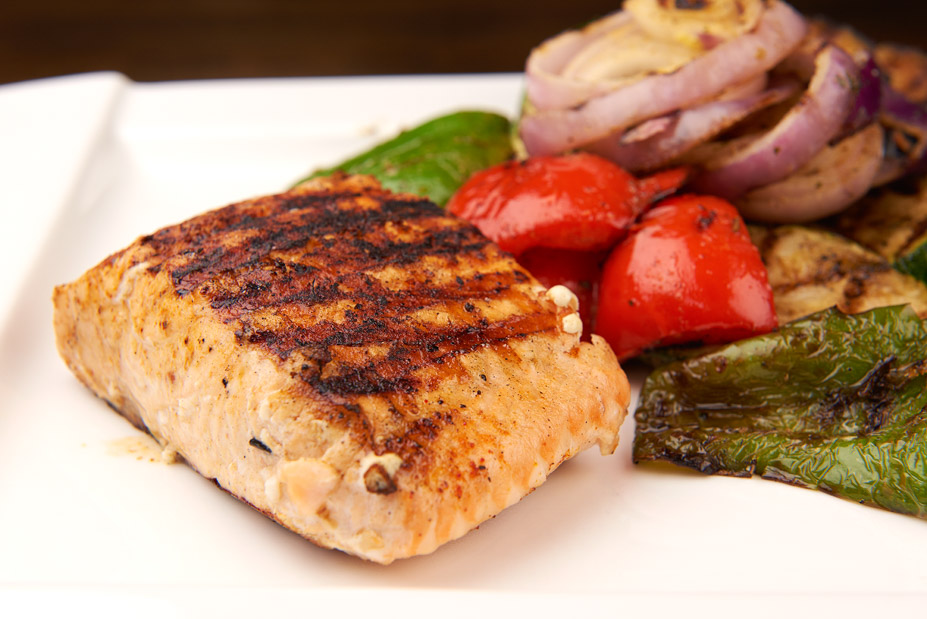 Order Grilled Salmon and Veggies food online from Mocha Burger store, New York on bringmethat.com