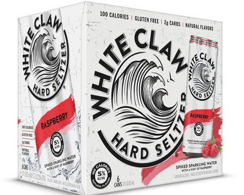Order White Claw Raspberry , 12oz 6-Pack (5% ABV) food online from Moby Liquor store, Los Angeles on bringmethat.com
