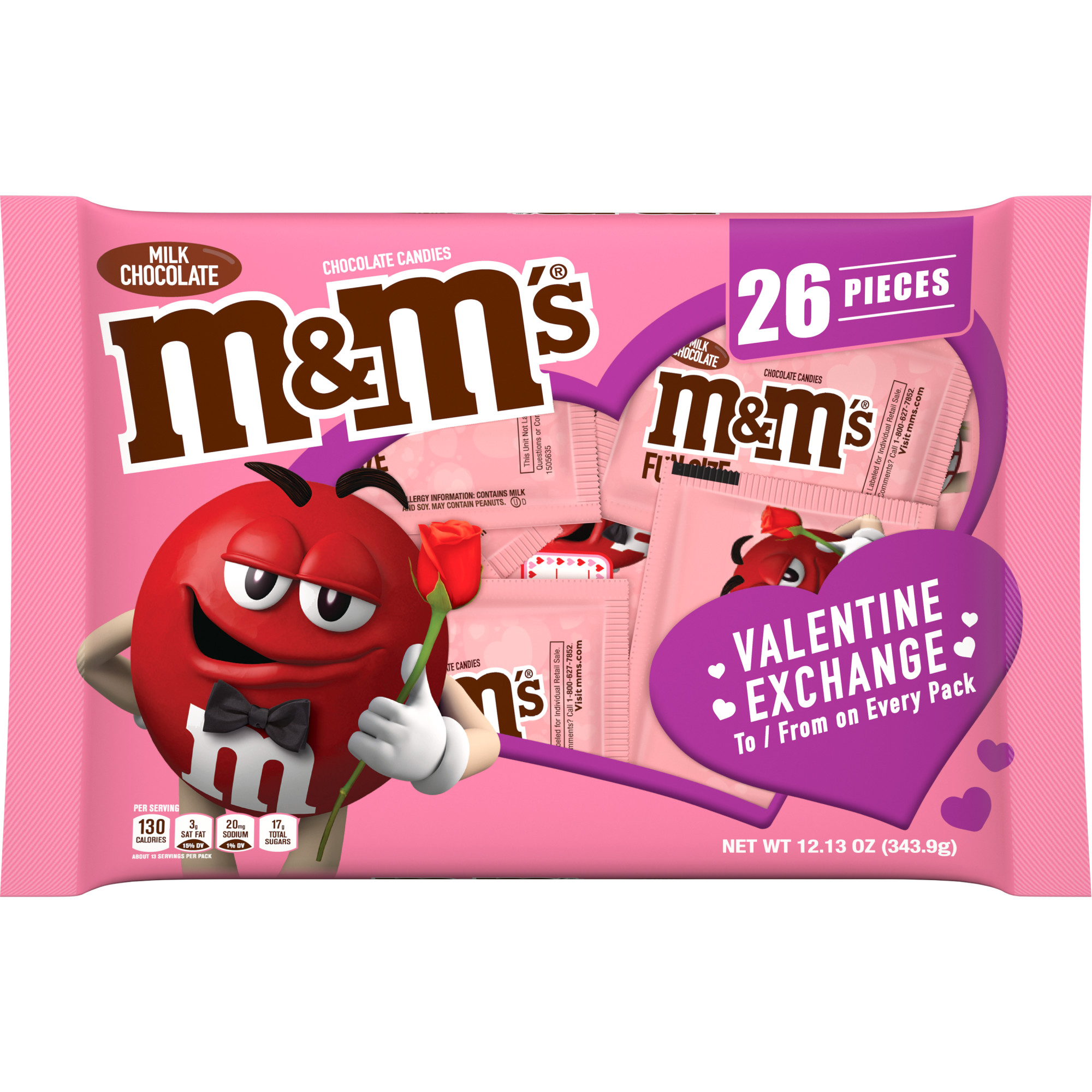 Order M&M's Valentine's Day Fun Size Milk Chocolate Candy - 12.13 oz food online from Rite Aid store, MILLER PLACE on bringmethat.com