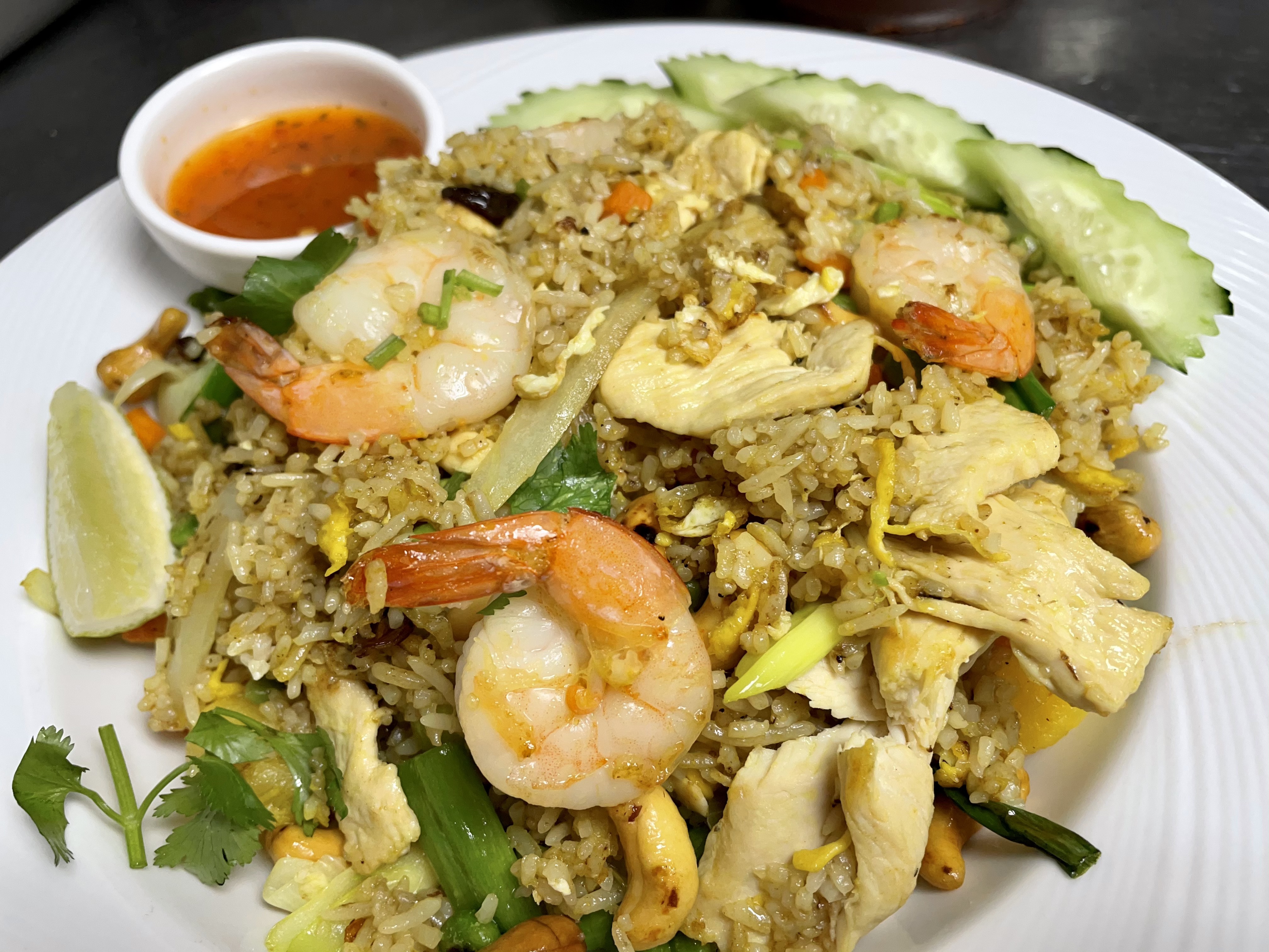 Order Pineapple Fried Rice food online from Rice and Spice Thai Street Food store, Charlotte on bringmethat.com