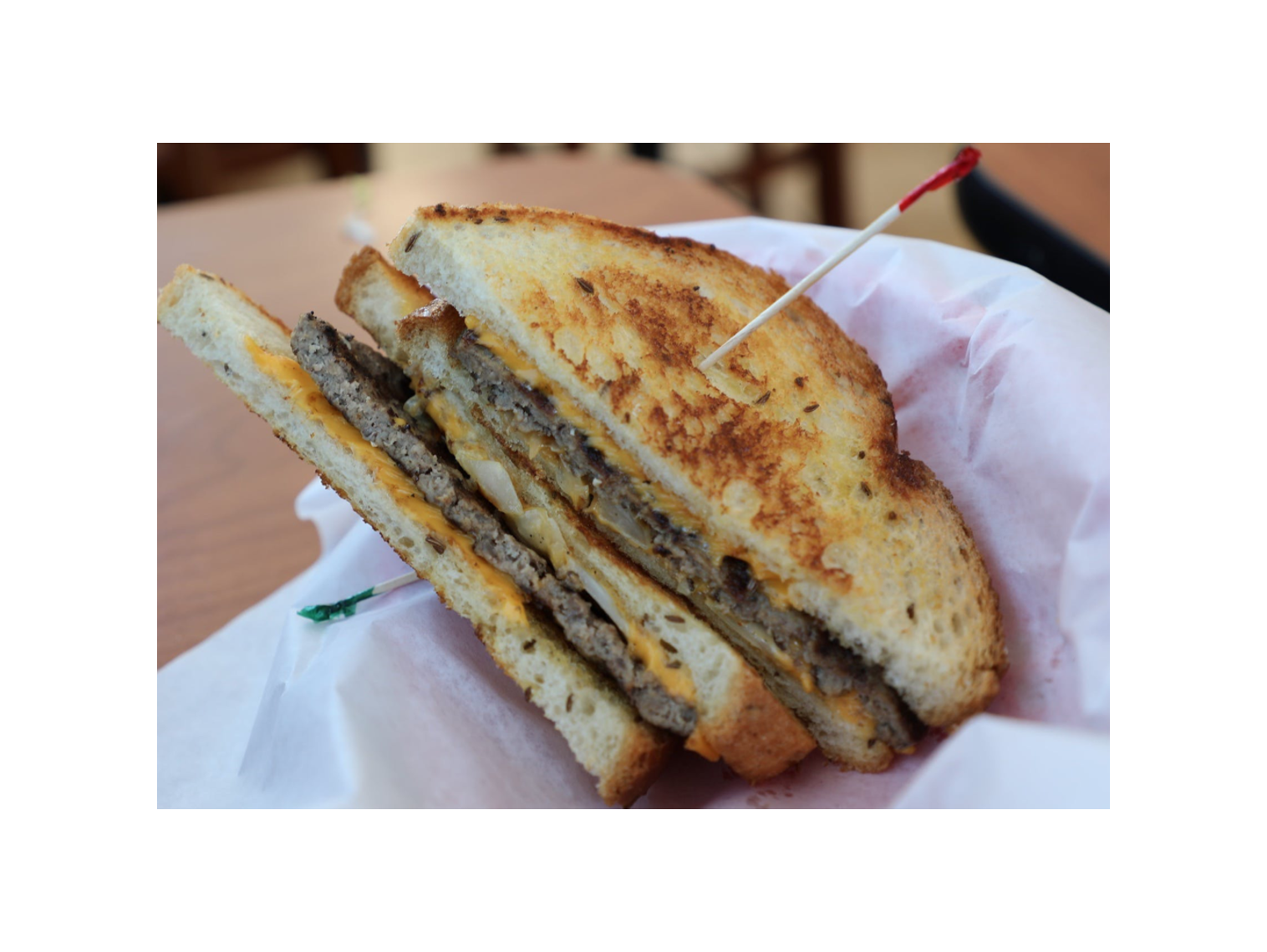 Order Patty Melt food online from Norm Famous Burgers store, Whittier on bringmethat.com