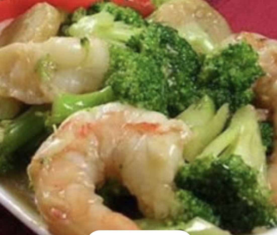 Order 86. Shrimp with Broccoli food online from Rong Hua Chinese Restaurant store, Richmond Hill on bringmethat.com